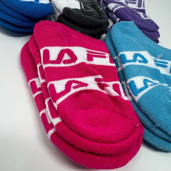 Fila Kids Girls 10-Pack Half Cushion No Show Socks Girls Small Shoe Sizes 7-10 - Picture 8 of 9